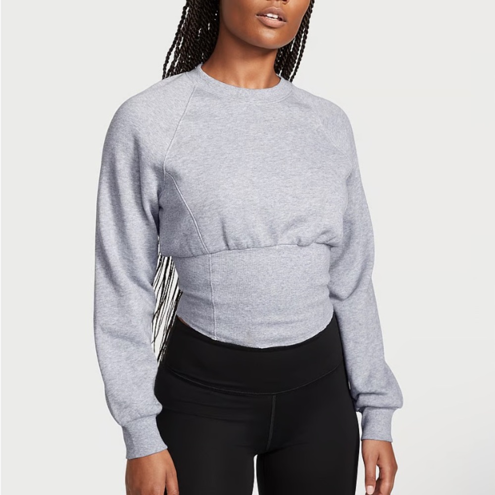VICTORIA'S SECRET Cotton Fleece Corset Crewneck Size S